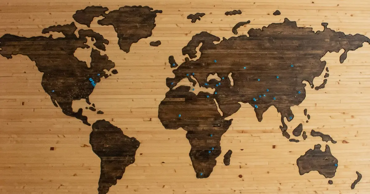 World map with dating app icons showing global preferences
