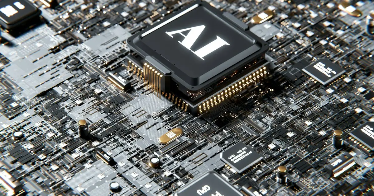 AI technology chip representing artificial intelligence for dating photo enhancement