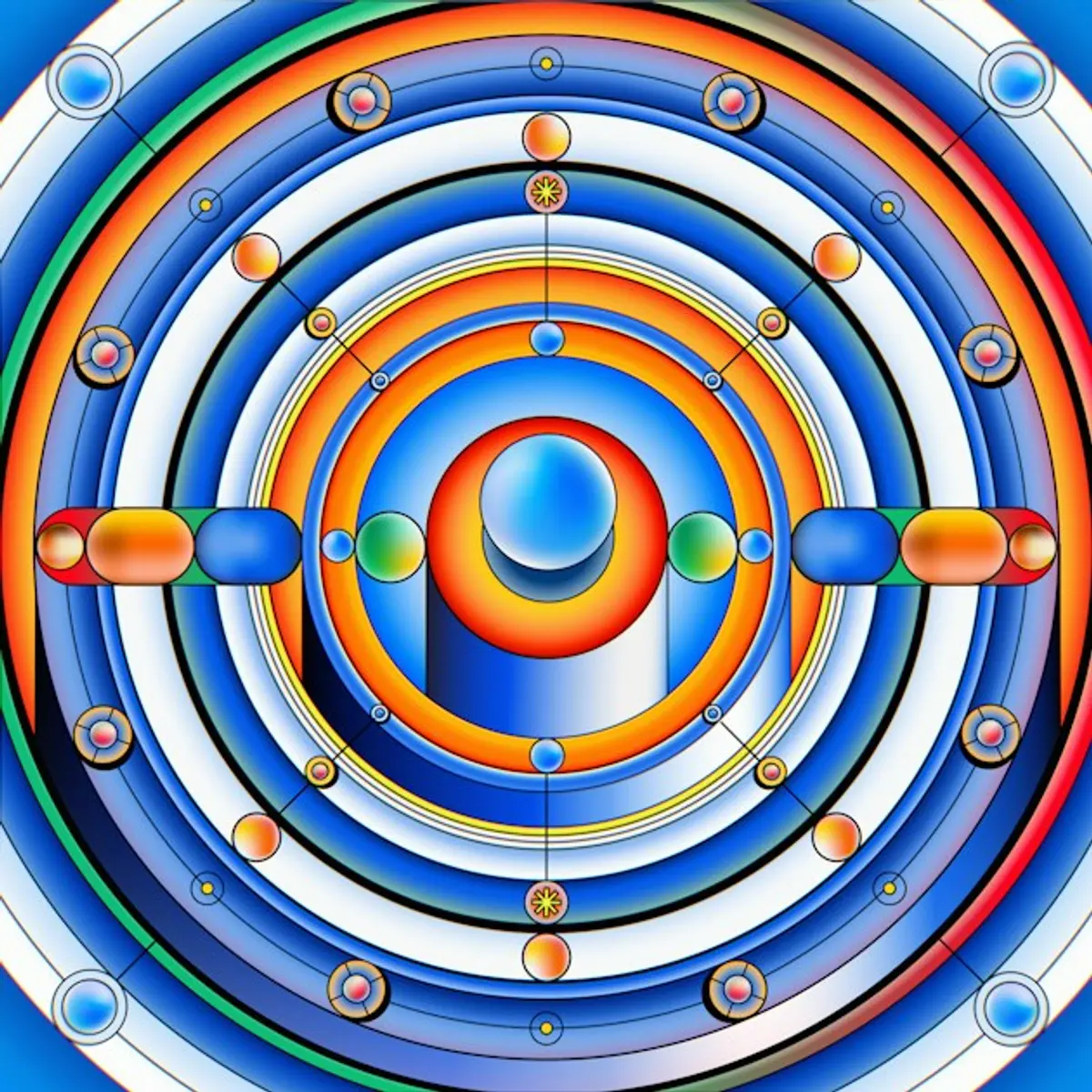 Abstract visualization of machine learning algorithms processing images