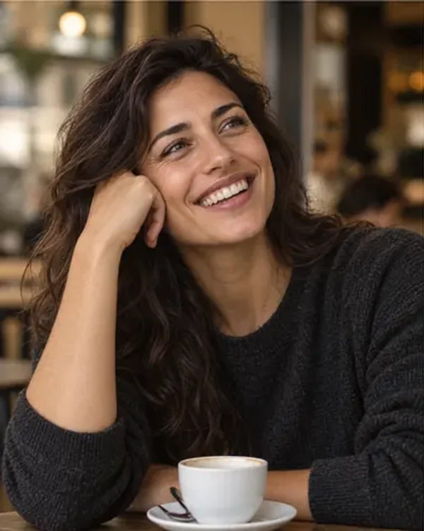 Café Candid: ritratto in una cornice di acrilico trasparente
