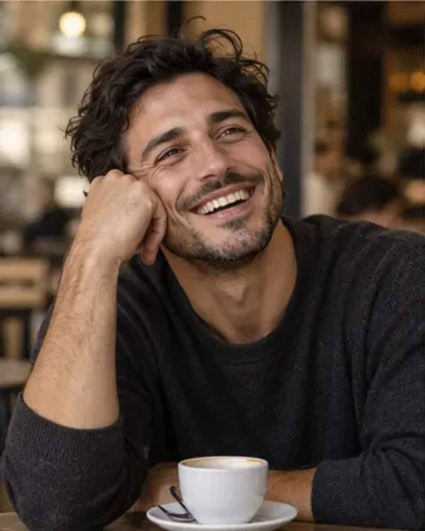 Café Candid: ritratto in una cornice di acrilico trasparente