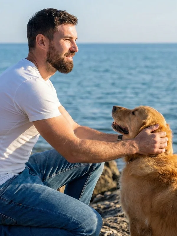 With Pets · Shoreline Companion: ritratto in una cornice di acrilico trasparente