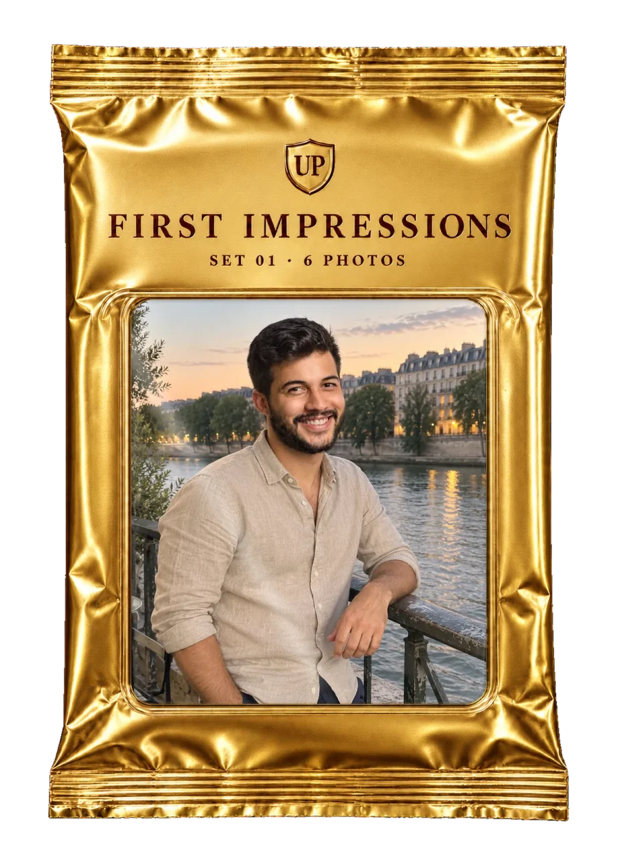 First Impressions collectible pack · 6 photos · Men examples
