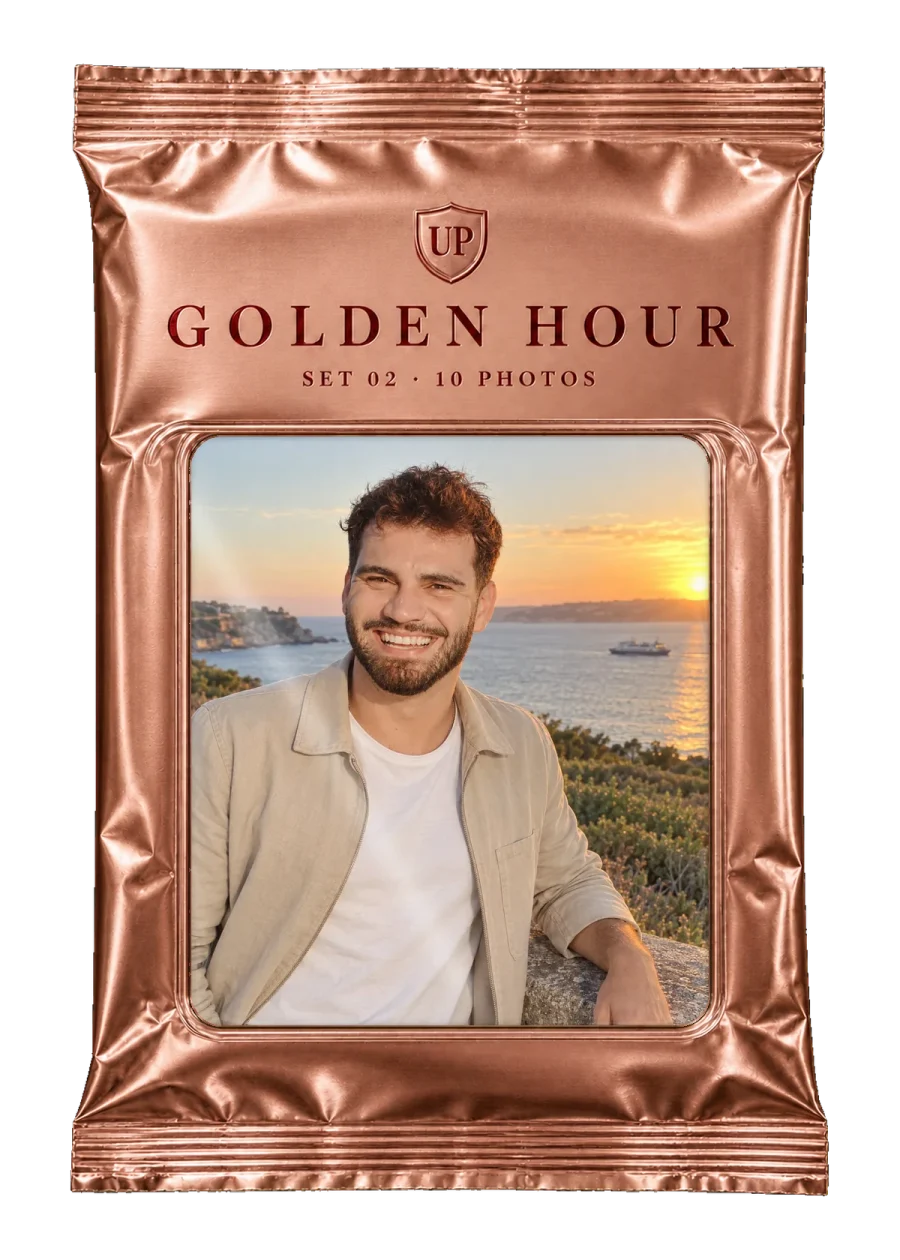 Golden Hour collectible pack · 10 photos · Men examples