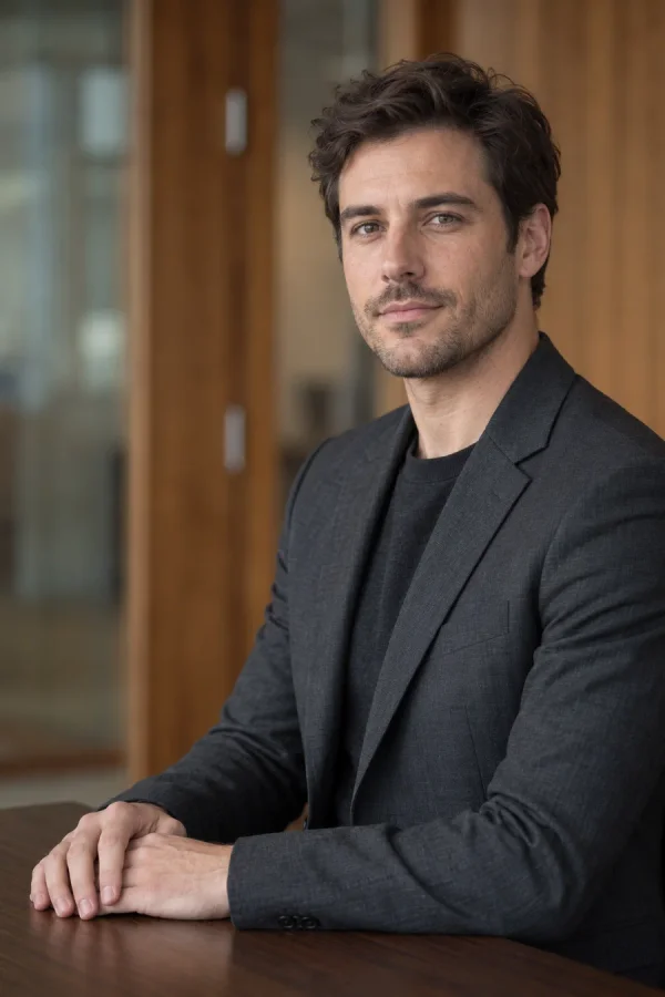 Founder Portrait · Boardroom: Porträt in einem klaren Acryldisplay