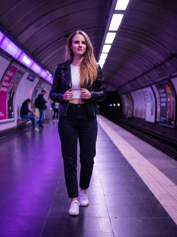 Urban Explorer · Street Cinematic: Porträt in einem klaren Acryldisplay