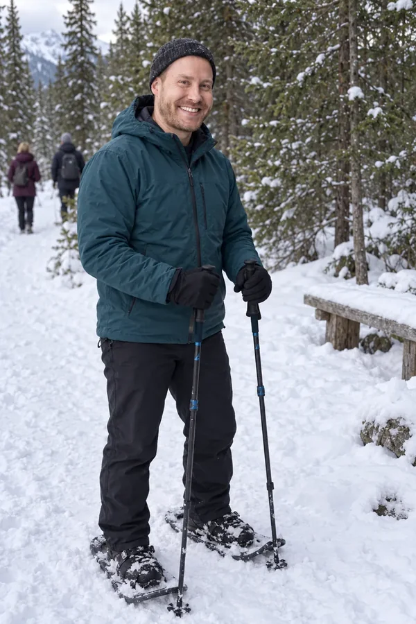Snowshoe First Steps: portrait in a clear acrylic display